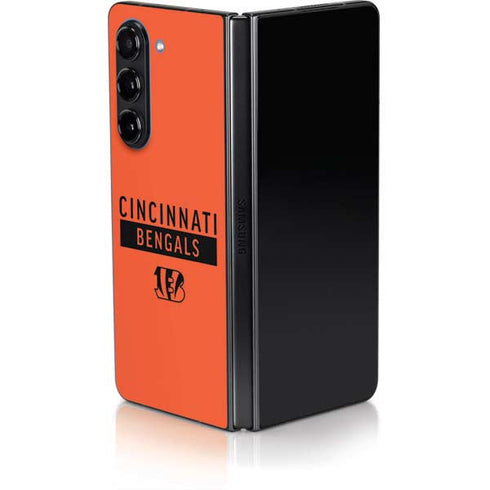 NFL Cincinnati Bengals Orange Performance Series Galaxy Z Fold5 5G Skin