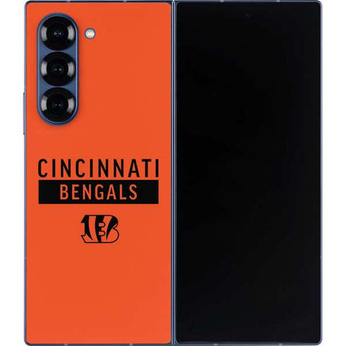 NFL Cincinnati Bengals Orange Performance Series Galaxy Z Fold6 Skin