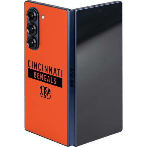 NFL Cincinnati Bengals Orange Performance Series Galaxy Z Fold6 Skin