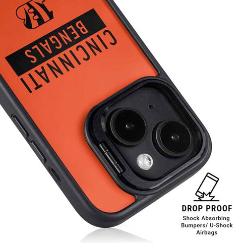 NFL Cincinnati Bengals Orange Performance Series iPhone 13 Kickstand Case