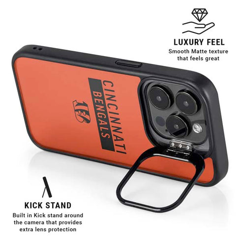 NFL Cincinnati Bengals Orange Performance Series iPhone 15 Pro Kickstand Case
