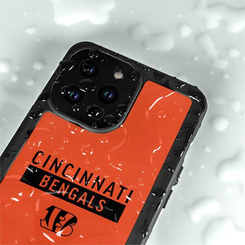 NFL Cincinnati Bengals Orange Performance Series iPhone 15 Pro Waterproof Case