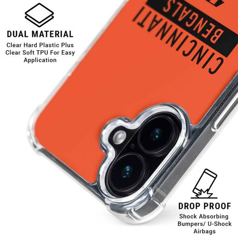 NFL Cincinnati Bengals Orange Performance Series iPhone 16 MagSafe Case