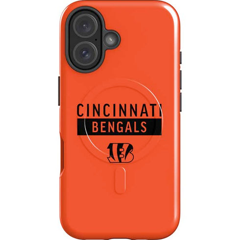 NFL Cincinnati Bengals Orange Performance Series iPhone 16 Magsafe Impact Case