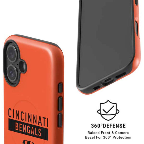 NFL Cincinnati Bengals Orange Performance Series iPhone 16 Magsafe Impact Case