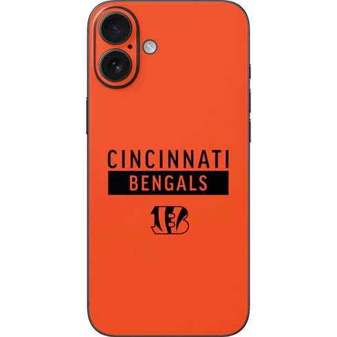 NFL Cincinnati Bengals Orange Performance Series iPhone 16 Plus Skin