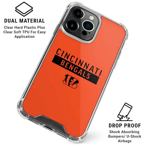 NFL Cincinnati Bengals Orange Performance Series iPhone 16 Pro Clear Case