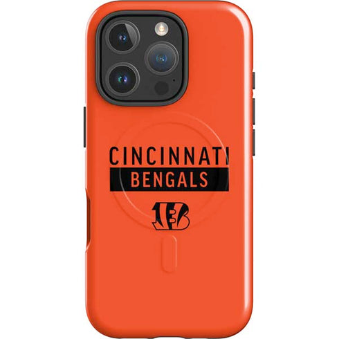 NFL Cincinnati Bengals Orange Performance Series iPhone 16 Pro Magsafe Impact Case