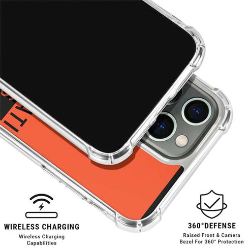 NFL Cincinnati Bengals Orange Performance Series iPhone 16 Pro Max Clear Case