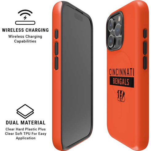NFL Cincinnati Bengals Orange Performance Series iPhone 16 Pro Max Magsafe Impact Case