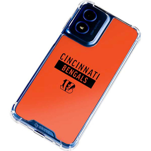 NFL Cincinnati Bengals Orange Performance Series Moto G 5G (2024) Clear Case