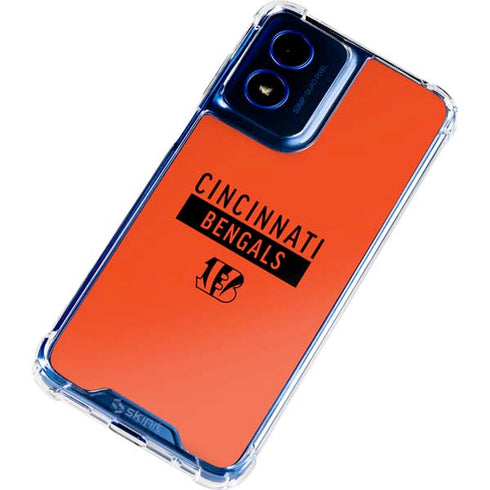 NFL Cincinnati Bengals Orange Performance Series Moto G Play 4G (2024) Clear Case