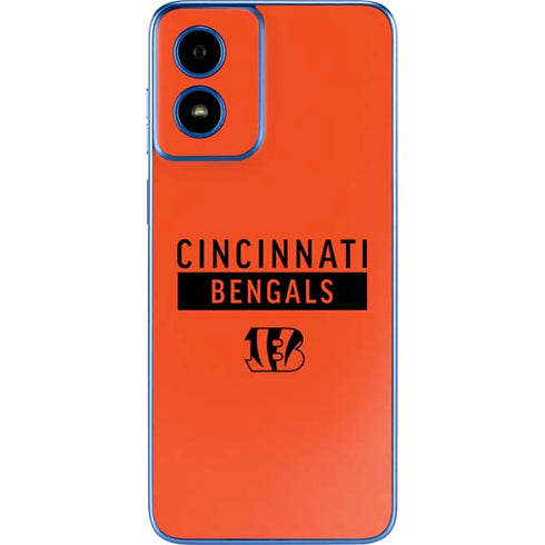 NFL Cincinnati Bengals Orange Performance Series Moto G Play 4G (2024) Skin
