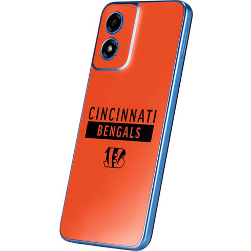 NFL Cincinnati Bengals Orange Performance Series Moto G Play 4G (2024) Skin