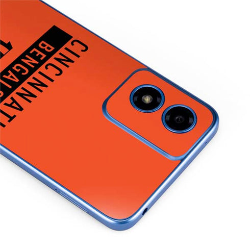 NFL Cincinnati Bengals Orange Performance Series Moto G Play 4G (2024) Skin