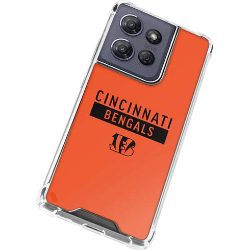 NFL Cincinnati Bengals Orange Performance Series Moto G Play 5G (2025) Clear Case