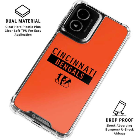 NFL Cincinnati Bengals Orange Performance Series Moto G Power 5G (2024) Clear Case