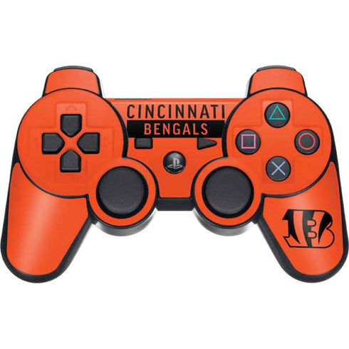 NFL Cincinnati Bengals Orange Performance Series PS3 Dual Shock wireless controller Skin