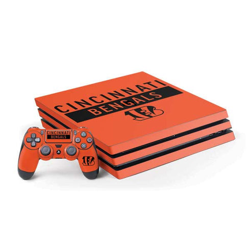 NFL Cincinnati Bengals Orange Performance Series PlayStation PS4 Skins