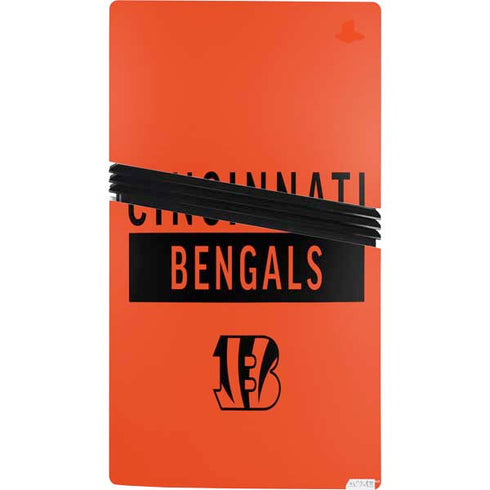 NFL Cincinnati Bengals Orange Performance Series PS5 Pro Bundle Skin