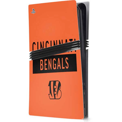 NFL Cincinnati Bengals Orange Performance Series PS5 Pro Console Skin