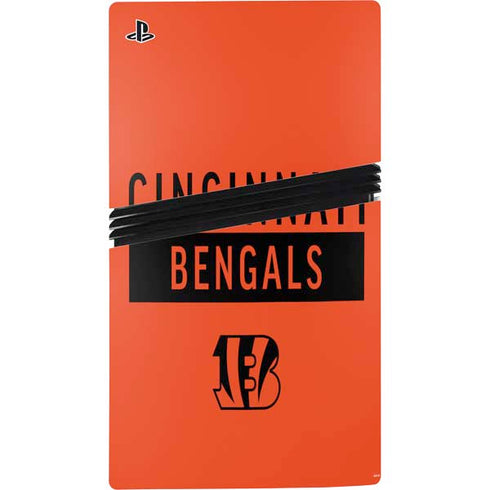 NFL Cincinnati Bengals Orange Performance Series PS5 Pro Console Skin