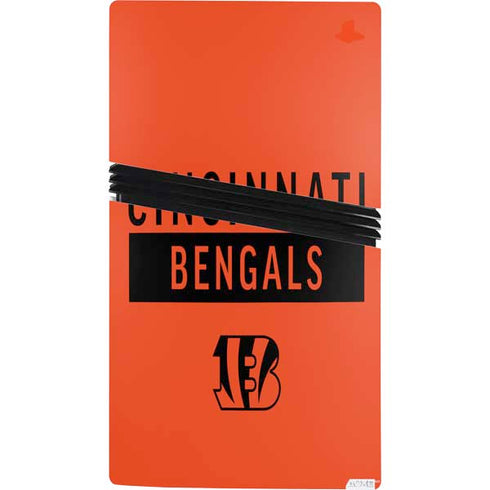 NFL Cincinnati Bengals Orange Performance Series PS5 Pro Console Skin