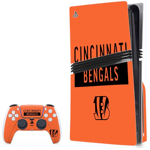 NFL Cincinnati Bengals Orange Performance Series PlayStation PS5 Skins