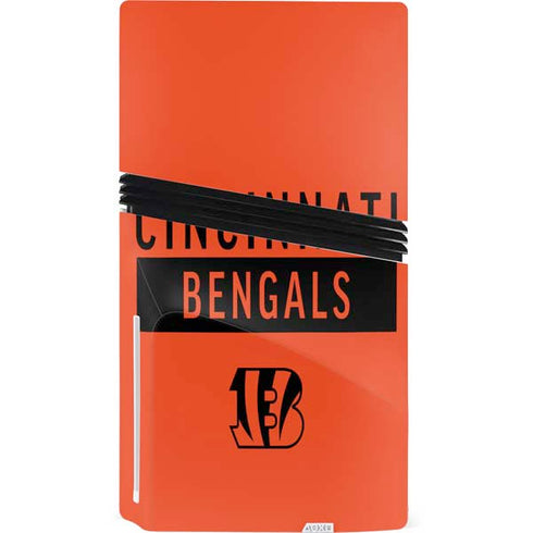 NFL Cincinnati Bengals Orange Performance Series PS5 Pro Disk Console Skin