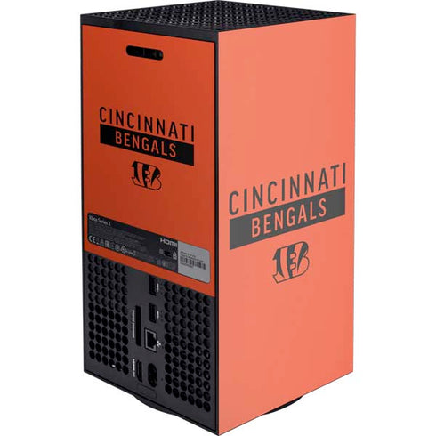 NFL Cincinnati Bengals Orange Performance Series XBox Series X Digital Edition Console Skin