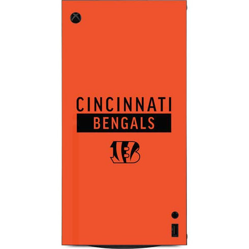 NFL Cincinnati Bengals Orange Performance Series XBox Series X Digital Edition Console Skin