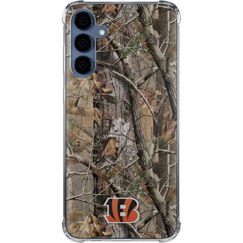 NFL Cincinnati Bengals Realtree AP Camo Galaxy A35 5G Clear Case