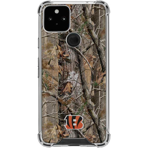 NFL Cincinnati Bengals Realtree AP Camo Google Pixel 5 Clear Case