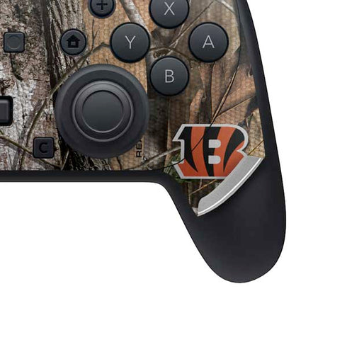 NFL Cincinnati Bengals Realtree AP Camo Nintendo Switch 2 (2025) Pro Controller Skin
