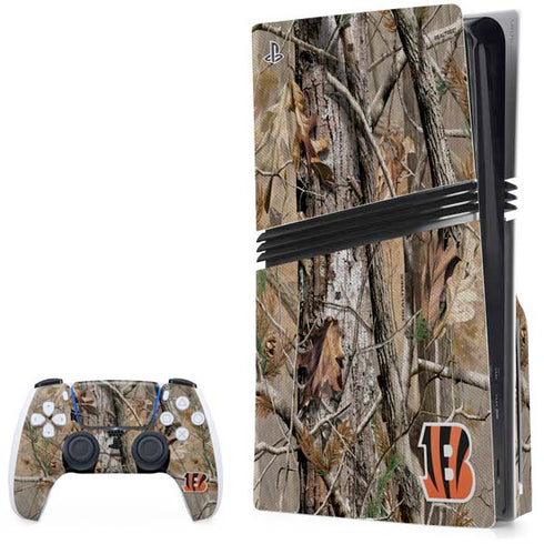 NFL Cincinnati Bengals Realtree AP Camo PS5 Pro Disk Bundle Skin