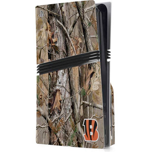 NFL Cincinnati Bengals Realtree AP Camo PS5 Pro Disk Console Skin