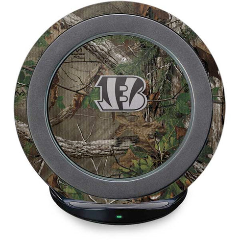 NFL Cincinnati Bengals Realtree Xtra Green Camo Fast Charge Wireless Charging Stand Skin