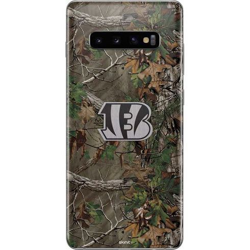 NFL Cincinnati Bengals Realtree Xtra Green Camo Galaxy S10 Plus Skin