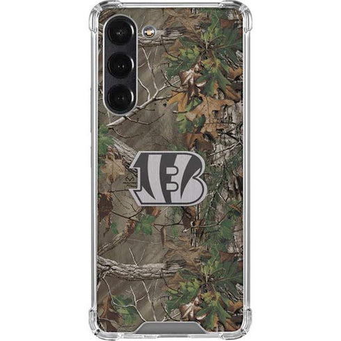 NFL Cincinnati Bengals Realtree Xtra Green Camo Galaxy S24 FE Clear Case