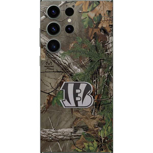 NFL Cincinnati Bengals Realtree Xtra Green Camo Galaxy S25 Ultra Skin
