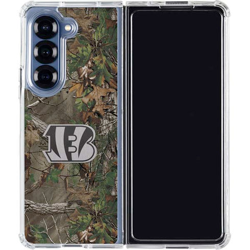 NFL Cincinnati Bengals Realtree Xtra Green Camo Galaxy Z Fold6 Clear Case