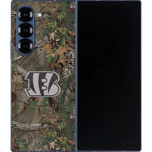 NFL Cincinnati Bengals Realtree Xtra Green Camo Galaxy Z Fold6 Skin