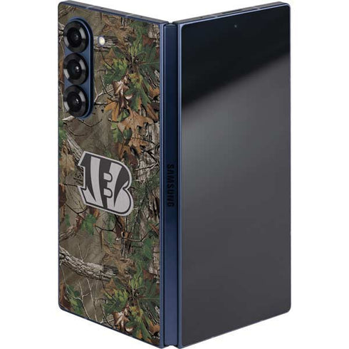 NFL Cincinnati Bengals Realtree Xtra Green Camo Galaxy Z Fold6 Skin