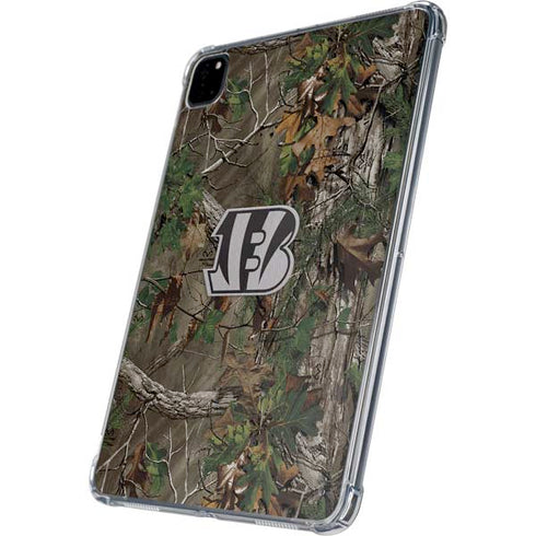 NFL Cincinnati Bengals Realtree Xtra Green Camo iPad Pro 11in (2024) Clear Case