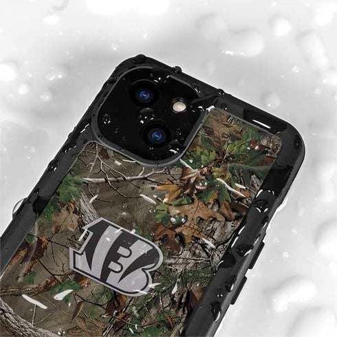 NFL Cincinnati Bengals Realtree Xtra Green Camo iPhone 15 Plus Waterproof Case