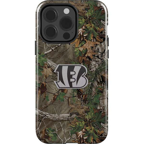 NFL Cincinnati Bengals Realtree Xtra Green Camo iPhone 15 Pro Impact Case