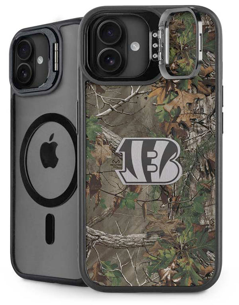 NFL Cincinnati Bengals Realtree Xtra Green Camo iPhone 16 Kickstand Case