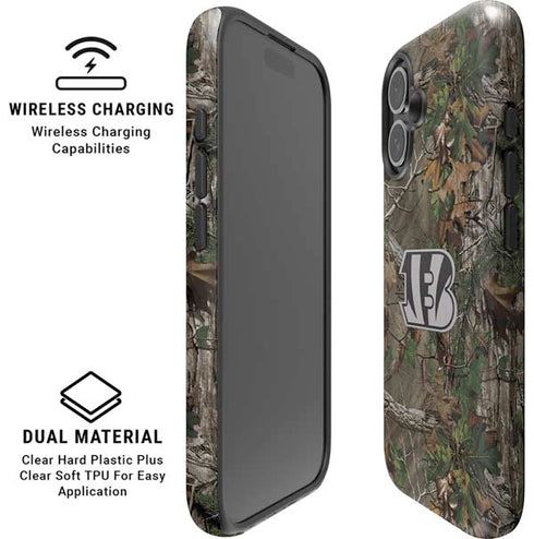NFL Cincinnati Bengals Realtree Xtra Green Camo iPhone 16 Plus Magsafe Impact Case