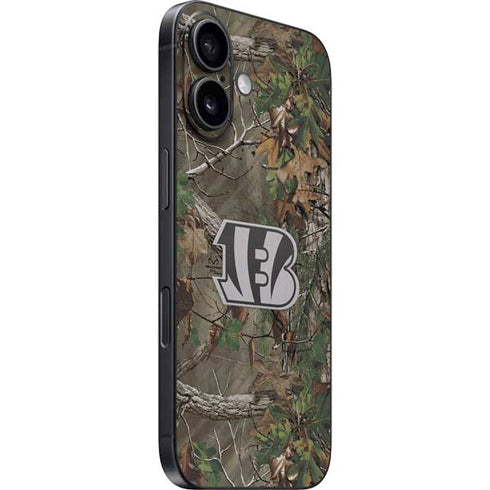 NFL Cincinnati Bengals Realtree Xtra Green Camo iPhone 16 Plus Skin
