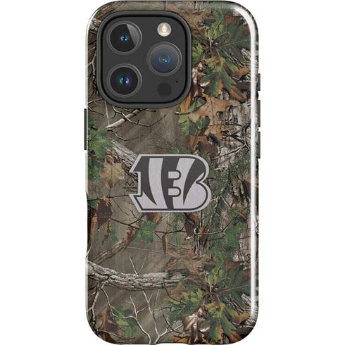 NFL Cincinnati Bengals Realtree Xtra Green Camo iPhone 16 Pro Impact Case
